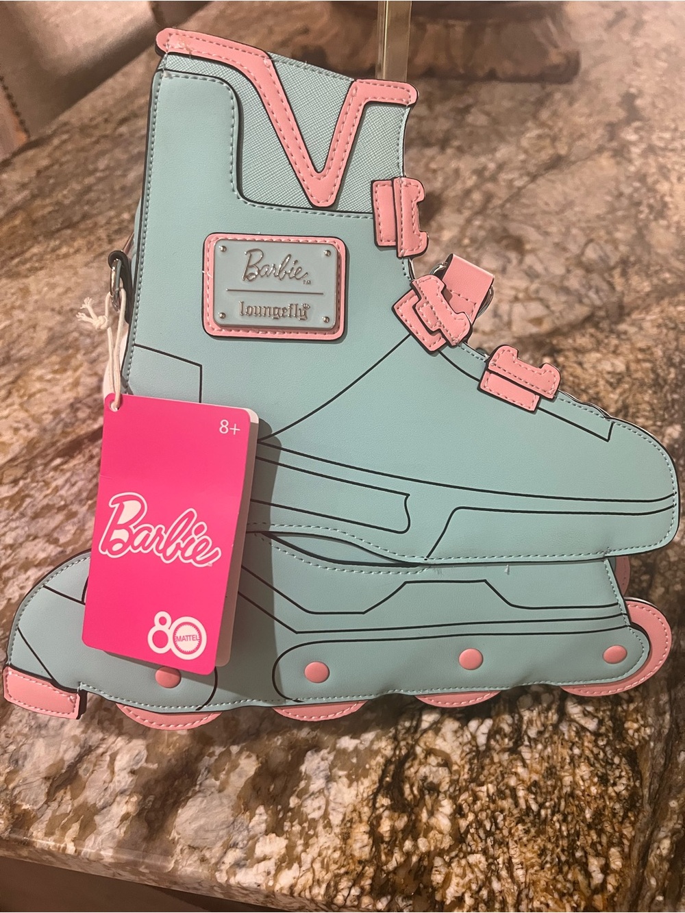 Loungefly Barbie Mint and Pink Roller Skate Crossbody Bag NWT! - Picture 1 of 6